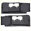 Black plastic tow hook cover bezels with cup holder cutouts for left and right fit ford f250 f350 f450 f550 super
