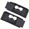 Black plastic tow hook cover bezel inserts with cutout design for left right side fit ford f250 f350 f450 f550