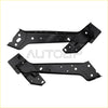 Black metal car door frame brackets with multiple mounting holes for 2x upper radiator support dodge durango jeep grand cherokee