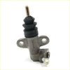 Gray metallic 3/4 clutch cylinder for nissan caravan urvan e24 with black rubber boot and brass piston rod visible