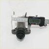 Gray metallic 3/4 clutch slave cylinder for nissan datsun d21 with black rubber cap measured at 47.02 mm
