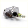 Silver metallic 3/4 inch front left wheel brake cylinder with threaded bolt and hex nut for nissan datsun 680 u620