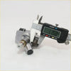 Silver metal 3/4 front wheel brake cylinder with brass fitting and black cap measured by caliper for nissan datsun 520