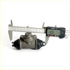 Gray metallic 3/4 rear wheel brake cylinder with black rubber boots measured by digital caliper for nissan 620