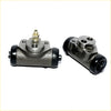 Gray metallic 3/4 rear wheel brake cylinder with black rubber caps and brass fitting for mitsubishi chariot nimbus space wagon