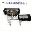 Gray metallic 3/4 rear wheel brake cylinder with black rubber caps for Mitsubishi Chariot Nimbus 1984-1991