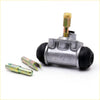 Silver 3/4 inch rear wheel brake cylinder with black rubber boots and brass threaded rod for nissan datsun 720 d21 navara