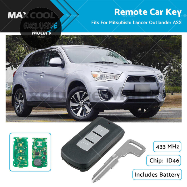 Mitsubishi Lancer, Outlander, ASX 3 Buttons Replacement Car Key (2007-On)