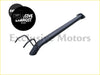 Black metal 3 inch diff dump exhaust pipe with sleek elongated design and mounting brackets for ford ranger px3 2018+