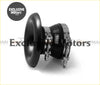 Black rubber and metal 3 inch short ram intake velocity stack with flange design branded ergman on side