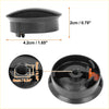 Black plastic lawn mower blade guard with textured top and internal orange clip for ac climate control knob switch