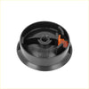 Black plastic lawn mower blade guard with orange clip mechanism shown from the back for toyota tacoma climate knob switch