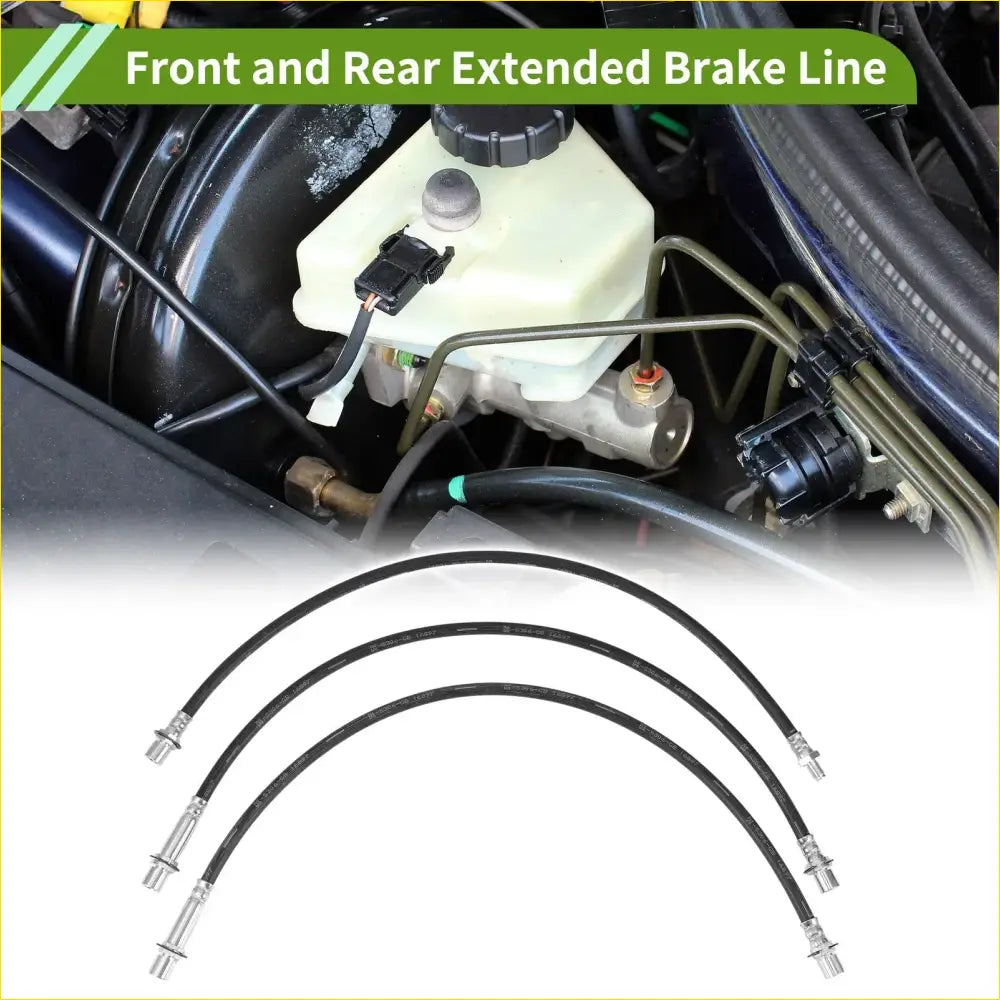 3 x Extended Brake Line Hoses for Toyota Hilux LN106 LN46 LN60 LN65 - Brakes