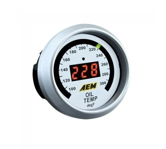 AEM 30-4402 Oil/Water Temp Gauge - 100-300F