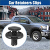 Black plastic car radiator cover retainer clip with circular top and threaded base for toyota 4runner 2003-2023