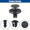 Black plastic front fender retainer clip with circular head and tapered pin for 4wd ute offroad use toyota