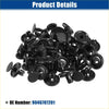 Black plastic front fender retainers clips with circular head and pin for securing toyota ute 4wd offroad panels