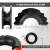 CAOS Gear 2 Piece Shackle Protector with 4 x Isolators - Black