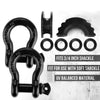 CAOS Gear 2 Piece Shackle Protector with 4 x Isolators - Black