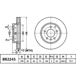 Bendix Brake Rotor - BR2245-ULT