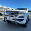 White holden colorado pickup truck with 304 stainless steel chrome nudge bar compatible 2012-2020 model