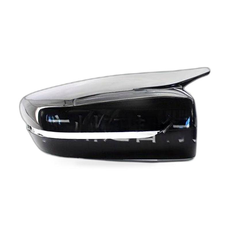 Gloss Black Water Transfer Bullhorn Side Mirror Cover Shell to suit BMW G20 — image 1