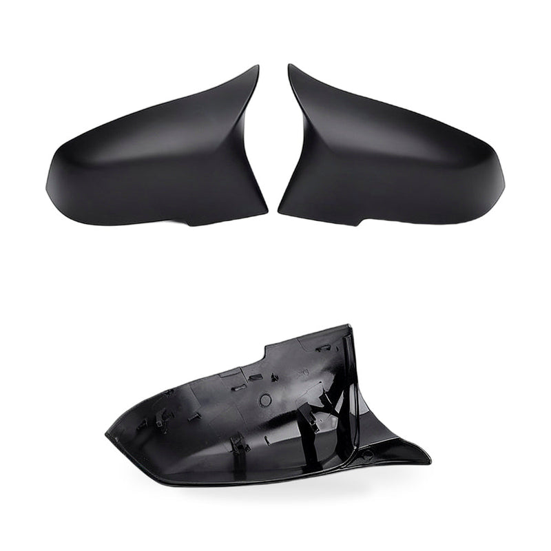 Side Mirror Cowl (Pair) to suit BMW 1 3 4 Series F20 F30 F35 Matte Black — image 1
