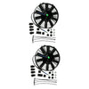 2x 9inch 12V 80W Electric Radiator Fan With Mounting Kit (Pair) to suit Holden Ast — image 3