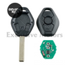 BMW 3 5 Series X3 X5 CAS2 3 Buttons 315Mhz Remote Car Key W/ Chip ID46-7953