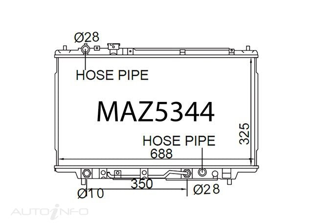 Fenix Radiators Radiator Mazda 323 Familia BH - MAZ5344-PA26A