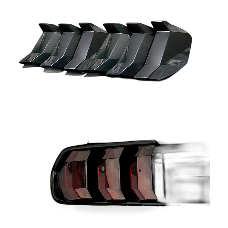 Smoked Tail Light Cover to suit Ford Mustang 2018-2023 Black ABS Trim Shell — image 1