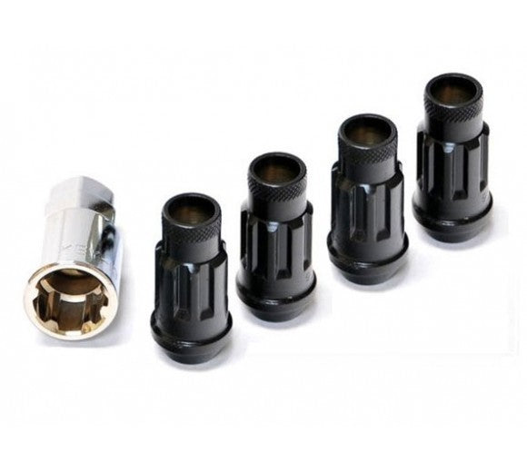 KICS Muteki SR48 Lock Nut Set - Black (12X1.25)