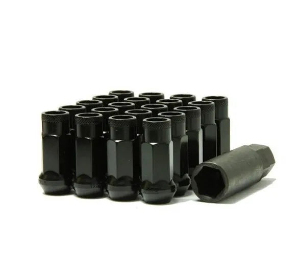 KICS Muteki SR48 Open Ended Lug Nuts - Black - 12 x 1.25
