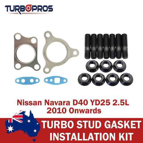 Nissan Navara D40 YD25 2.5L Turbo Charger Installation Stud & Gasket Kit