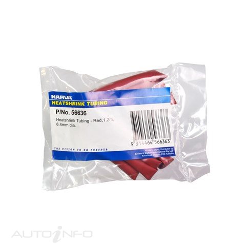 Narva Heat Shrink Tubing Red 6.4MM - 56636