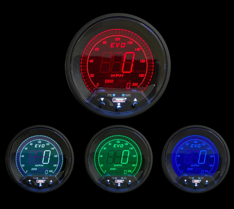 ProSport 85mm Premium EVO Electrical Speedometer - Multi-colour