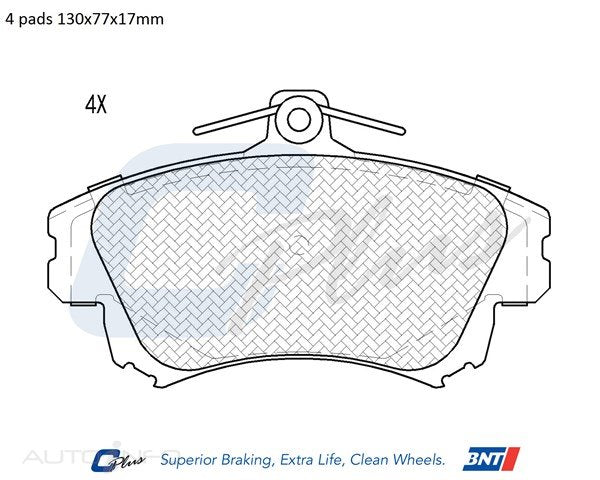 C-Plus Brake Pads Front Volvo S40 V40 96-On - DB1381CP