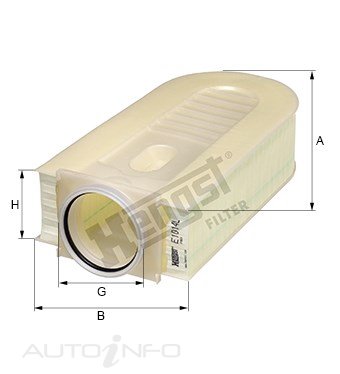 Hengst Air Filter Mercedes-Benz C E Series Diesel - E1014L