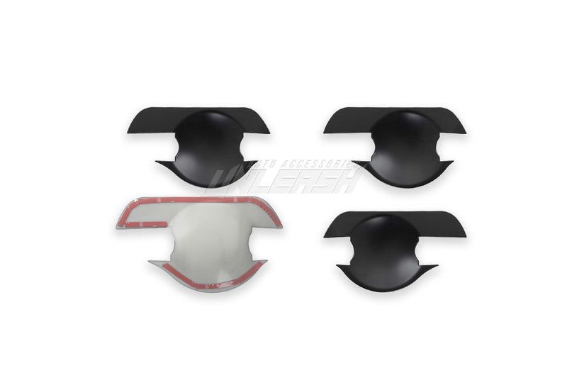 Black Door Handle Bowl Insert Covers for Nissan Navara D40 2005-2015