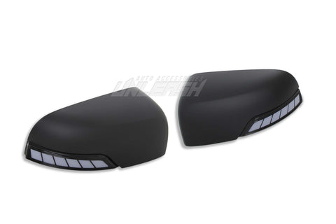 Black Mirror Covers with LED Light for Ford Ranger PX1 PX2 PX3 2011-2022