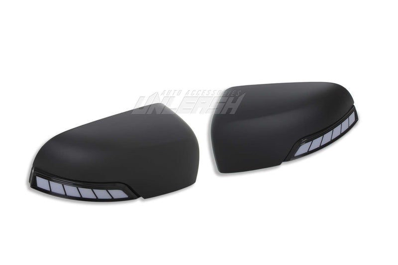 Black Mirror Covers with LED Light for Ford Ranger PX1 PX2 PX3 2011-2022
