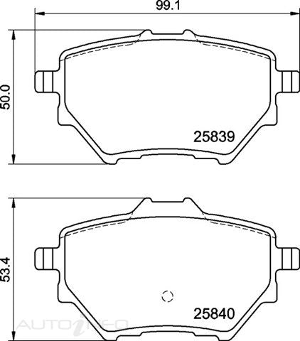 C-Plus Brake Pads Rear Citroen C4 13-On Peugeot - MDB3401