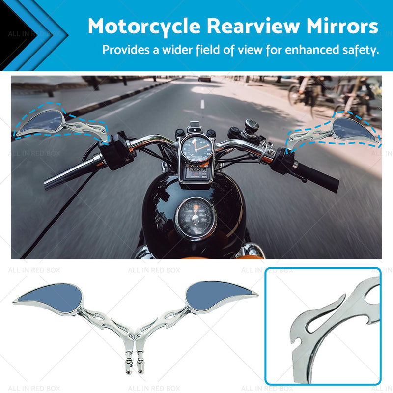 Harley Davidson Street Glide Dyna Motorcycle Rearview Mirrors Suitable