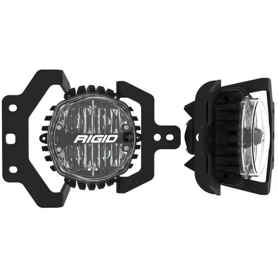 Rigid Industries 360-Series 4In LED SAE J583 Fog Light Mount Kit - Yellow - Pair (Wrangler JL Sport 2018+) — fits J...