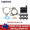 Hyundai Verna 1.5L Turbo Charger Installation Stud & Gasket Kit