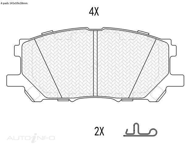 Motorgear Brake Pads Front Lexus RX 03-On - BDP1517