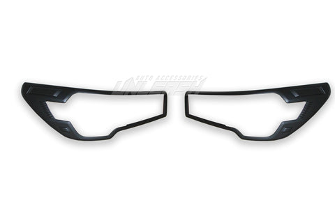 Black Headlight Cover/Surrounds for Toyota Hilux SR5 2021-2026