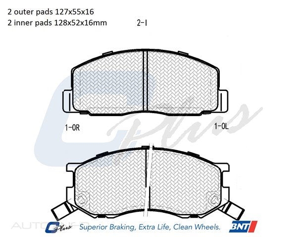 C-Plus Brake Pads Front Toyota Lite 82-On - DB306CP