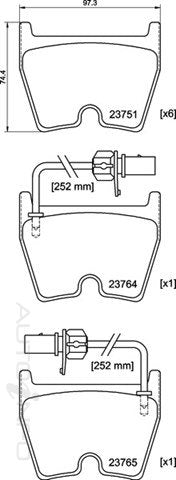C-Plus Brake Pads Front Mercedes-Benz Sclass 02 - MDB2601