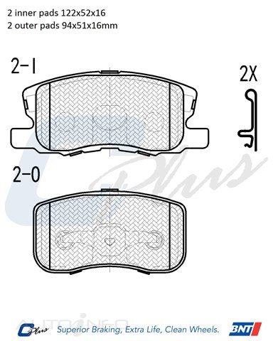 C-Plus Brake Pads Front Mitsubishi Colt 02-On - DB1796CP